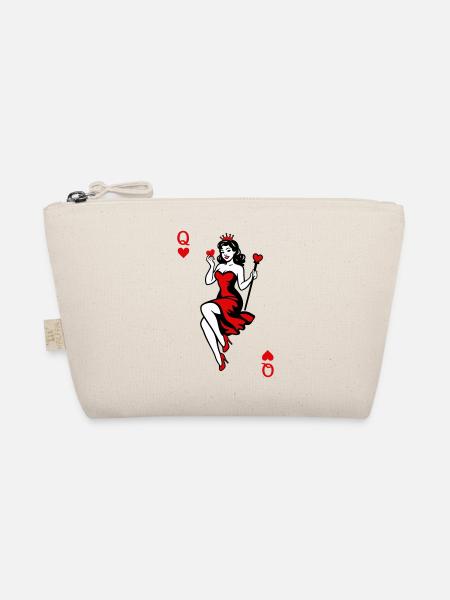 Heart Queen in Red - Organic Pouch - nature - Front