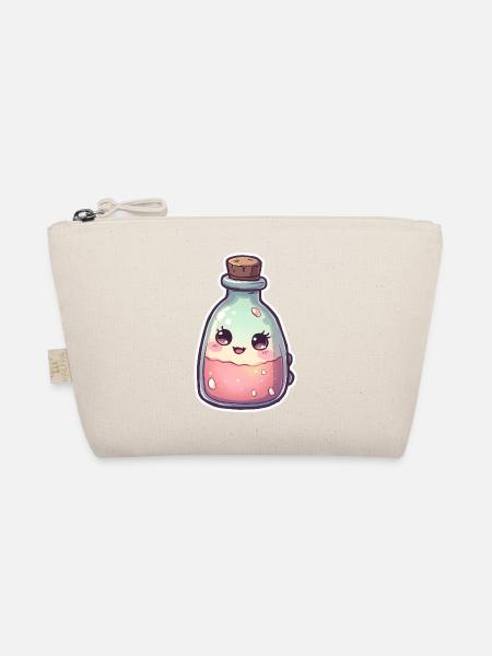 Süße Kawaii-Kuchentrankflasche - Bio-Täschchen - Natur - Vorne
