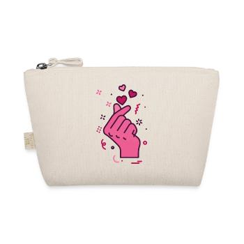 Kpop Musique coréenne Doigts mignons Cœur Amour Corée - Trousse biologique - nature - Devant