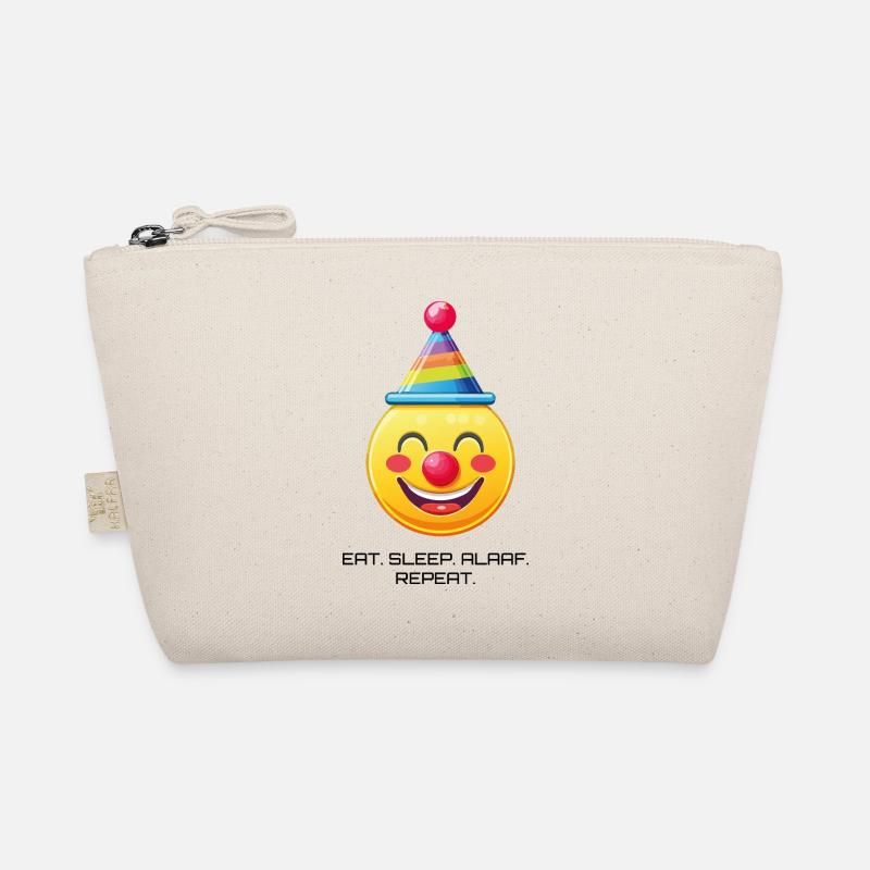 Clown Gesicht mit Spruch: Eat Sleep Alaaf Repeat - Bio-Täschchen - Natur