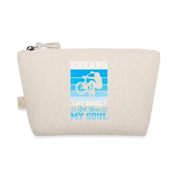 Mountainbike Mountain Bike Spruch MTB Downhill - Bio-Täschchen - Natur - Vorne