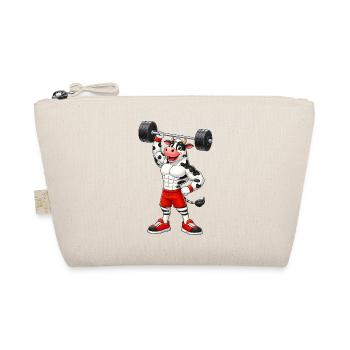 Muscular Bull Cow Bodybuilder Dumbbell Training - Organic Pouch - nature - Front