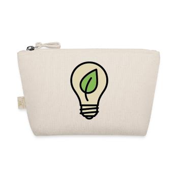 Light Bulb Leaf Eco Idea - Organic Pouch - nature - Front