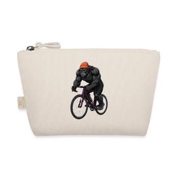 Monkey Cyclist Road Bike Mountain Bike Sport Bicycle - Organic Pouch - nature - Front