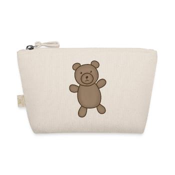 Cuddly Bear Brown Illustration - Organic Pouch - nature - Front