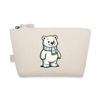 Ours polaire avec écharpe - Trousse biologique - nature - Devant