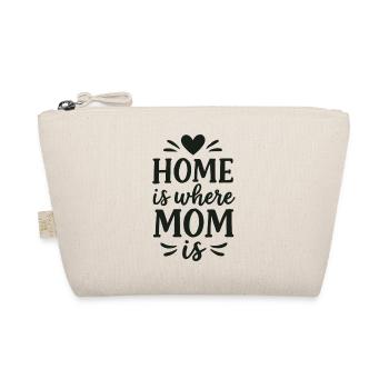 Zuhause ist wo Mama ist – Geschenk Muttertag - Bio-Täschchen - Natur - Vorne