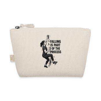Bouldern Frau: Falling Is Part of the Process - Bio-Täschchen - Natur - Vorne