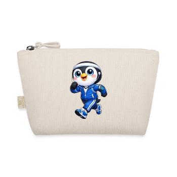 Cool penguin jogging marathon running sport - Organic Pouch - nature - Front