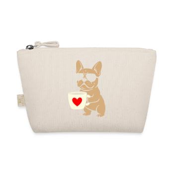 Frenchie Coffee Flat Design - Organic Pouch - nature - Front