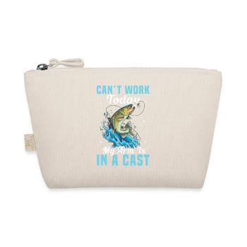 Can’t Work Today My Arm Is in a Cast Angler Humor - Organic Pouch - nature - Front