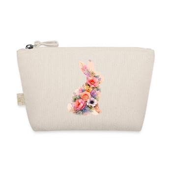 Hase Pastell Blumen - Bio-Täschchen - Natur - Vorne