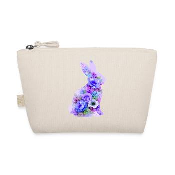 Hase Pastell Blumen - Bio-Täschchen - Natur - Vorne
