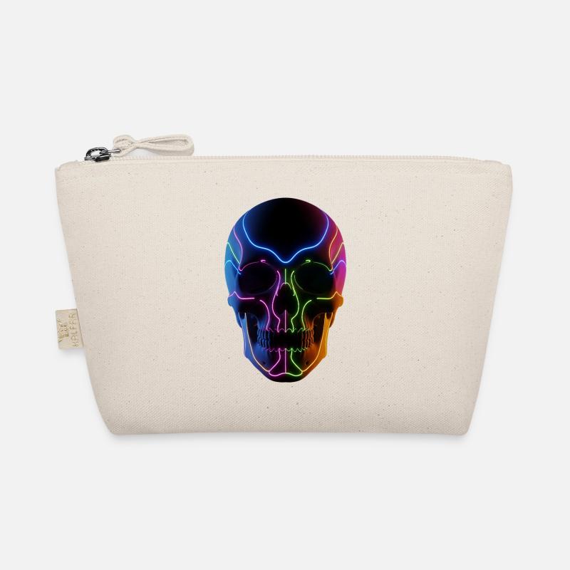 Glowing skull for DJ & techno fans Organic Pouch