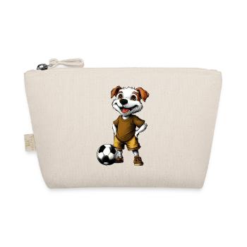 Hund Fussballer - Bio-Täschchen - Natur - Vorne