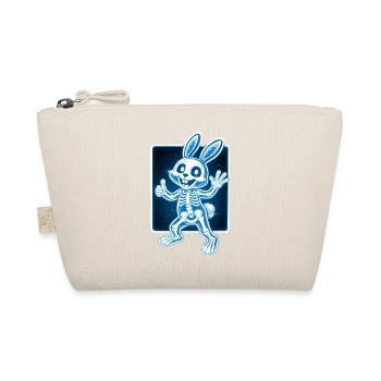X-Ray Bunny Skeleton Funny Halloween Design - Organic Pouch - nature - Front
