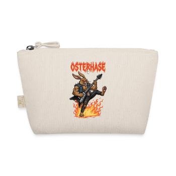 Heavy Metal Easter Bunny Rocker Easter Hardcore Bunny - Organic Pouch - nature - Front
