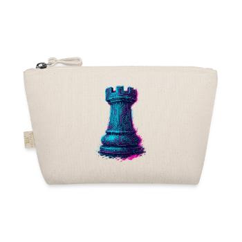 Cyberpunk Neon Futuristic Chess Tower - Organic Pouch - nature - Front