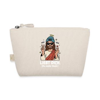 Jesus liebt dich Humor Bro Style - Bio-Täschchen - Natur - Vorne