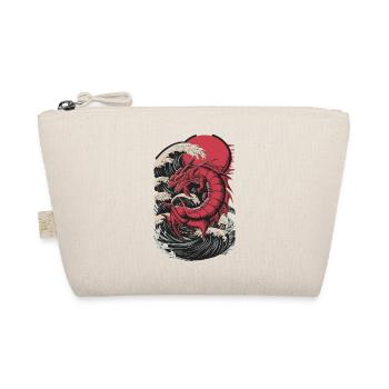 Dragon rouge dans la mer des tempêtes Vagues japonaises - Trousse biologique - nature - Devant