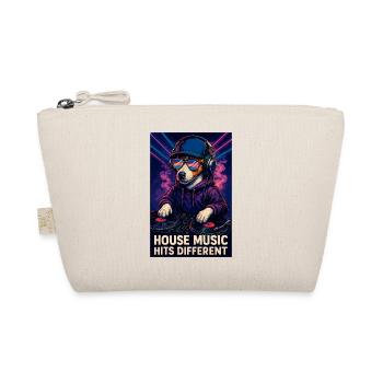 House Music Hits Different DJ Jack Russell Style - Organic Pouch - nature - Front