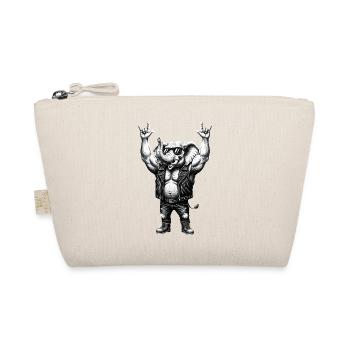 Heavy Metal Rocker Hard Rock Music Fan Elephant Sound - Organic Pouch - nature - Front