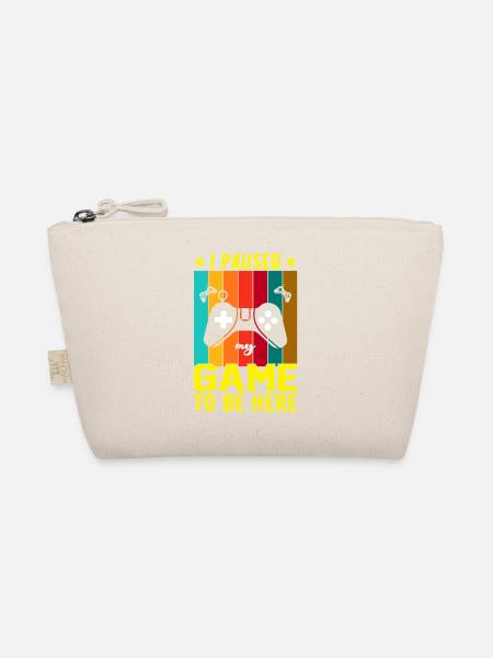 I Paused Game To Be Here - Organic Pouch - nature - Front