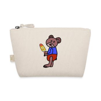 Bär Teddy  Eiskrem  Eis Kind - Organic Pouch - nature - Front