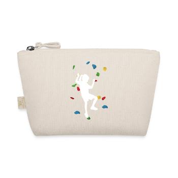 Climbing Wall Girl White – Boulder - Organic Pouch - nature - Front
