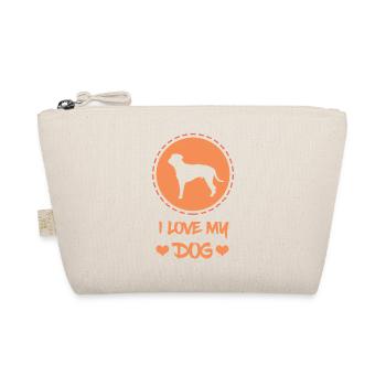 I Love My Dog New Dog Owner Gift - Organic Pouch - nature - Front