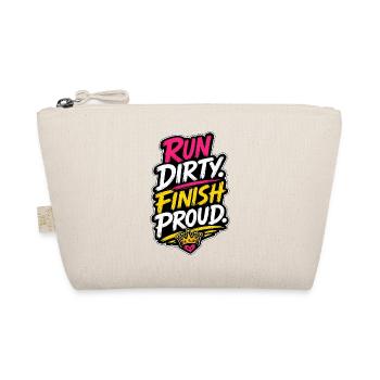 Run Dirty Finish Proud Running Motivation - Organic Pouch - nature - Front