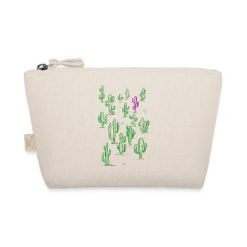 Green and purple desert cactus - Organic Pouch - nature - Front