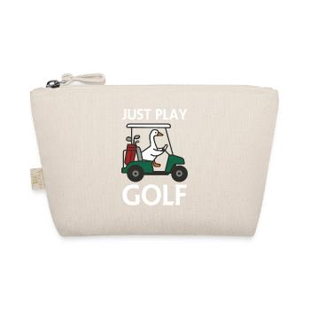 Duck in Golf Cart – Just Play Golf - Organic Pouch - nature - Front