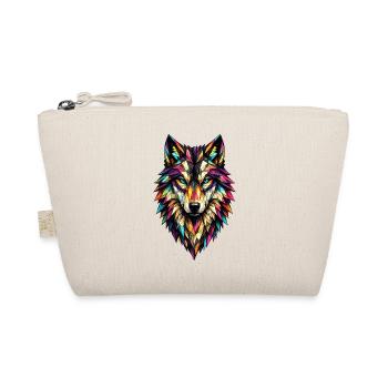 Color Geometric Wolf - Organic Pouch - nature - Front