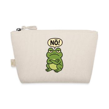 Bevor du fragst Nein lustiges süßes Frosch Design - Bio-Täschchen - Natur - Vorne