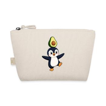 Cute Penguin Cartoon Dancing Vegetables Avocado Vegan - Organic Pouch - nature - Front