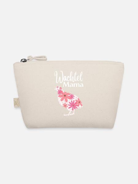 Wachtel Mama | Florales Wachtel Design - Bio-Täschchen - Natur