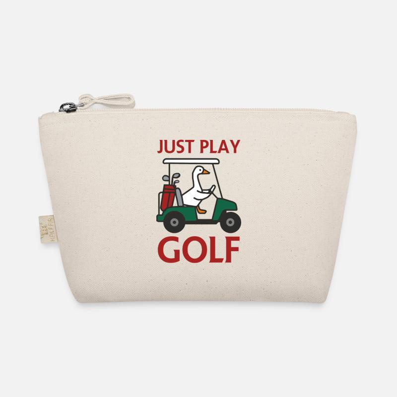 Une oie dans une voiturette de golf – Jouez simplement au golf Trousse biologique