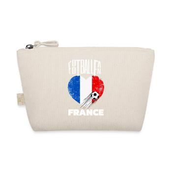 Fussball Fan Frankreich - Bio-Täschchen - Natur - Vorne