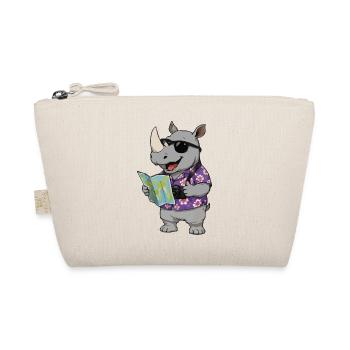 Rhino Tourist with Map - Organic Pouch - nature - Front