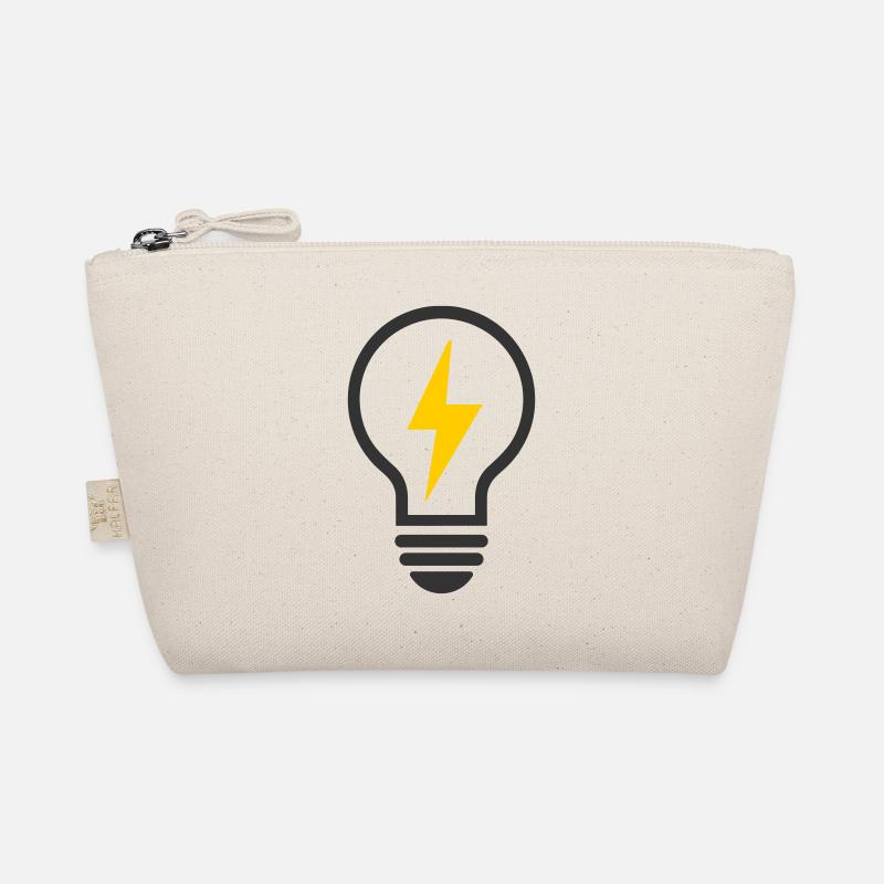 Elektriker Glühbirne Blitz Logo Bio-Täschchen
