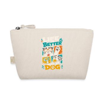 Life Is Better With A Dog By Your Side - Organic Pouch - nature - Front