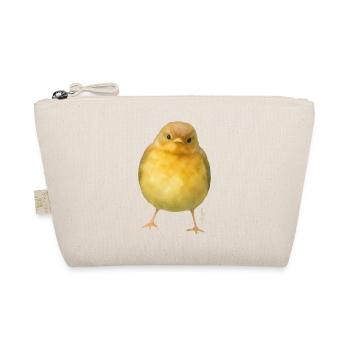 Kleiner Vogel im Aquarellstil von Jörg Langhans - Bio-Täschchen - Natur - Vorne
