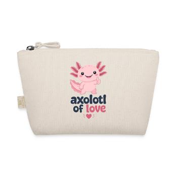 Axolotl der Liebe: Pinke Niedlichkeit - Bio-Täschchen - Natur - Vorne