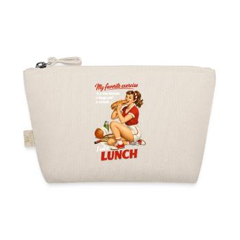 Déjeuner de fitness rétro Pin-Up : design sportif drôle - Trousse biologique - nature - Devant