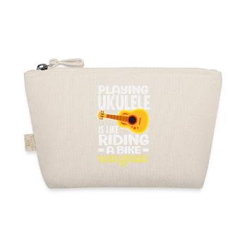 Funny Ukulele Designs and Sayings - Organic Pouch - nature - Front