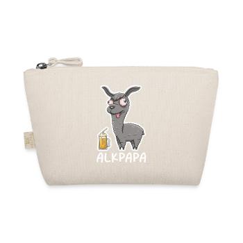 Alkpapa Alpaca with Beer Mug – Funny Saying - Organic Pouch - nature - Front