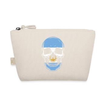 Skull Flag Argentina Vintage-Skelett - Bio-Täschchen - Natur - Vorne
