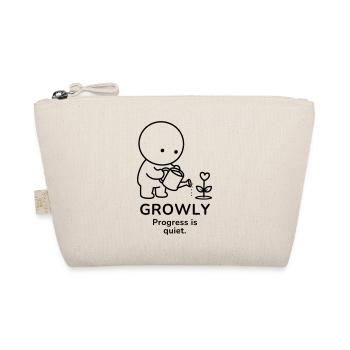 Growly – Progress Is Quiet | Plant Lover Mood - Bio-Täschchen - Natur - Vorne