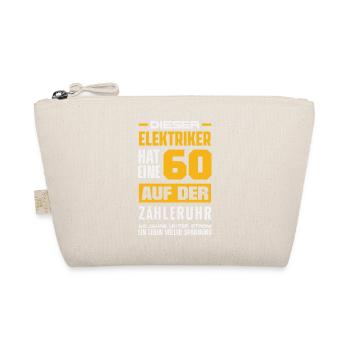 Elektriker 60 Auf Der Zähleruhr - Bio-Täschchen - Natur - Vorne